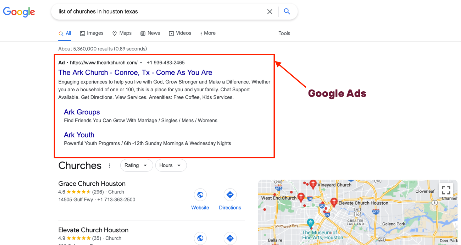 Google Ads Grant for Churches